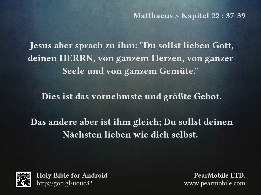 Matthaeus, Kapitel 22:37-39